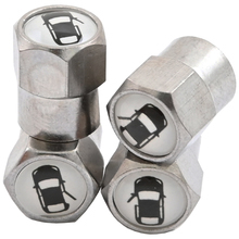 Set of metal  caps with wheel postion marks (4 pcs)