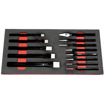 Set of chisels and punches, 13 pcs in STRC 2706 / 2707 / 3307 Edge module