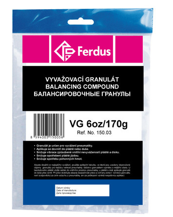 Vyvažovací granulát (prášok) VG 6oz/170 g