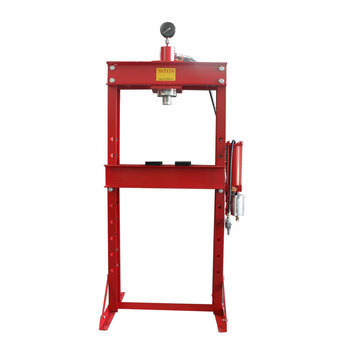Workshop press 30T, pneumatic-hydraulic with pressure gauge